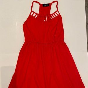 Fab'rik Cutout Neckline dress in bright red